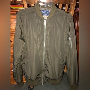 TOPMAN Bomber Jacket Army Green men size small